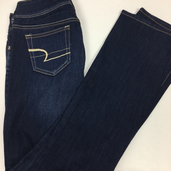 American Eagle Dark Wash Stretch Slim Boot Size 2 - Picture 2 of 8